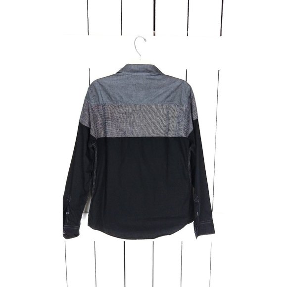 Vintage 90s Guess black and grey long sleeve button down shirt - Picture 4 of 4